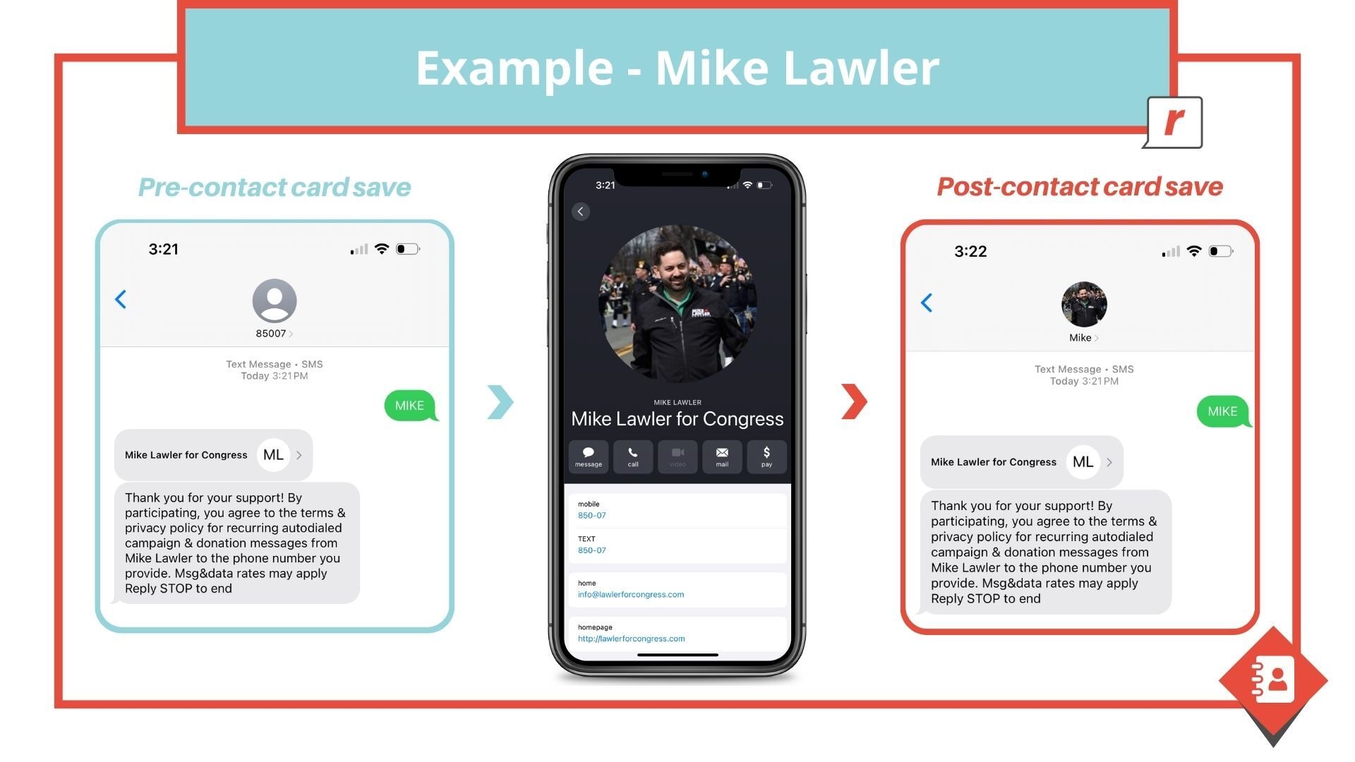 RumbleUp - Mike Lawler contact card example