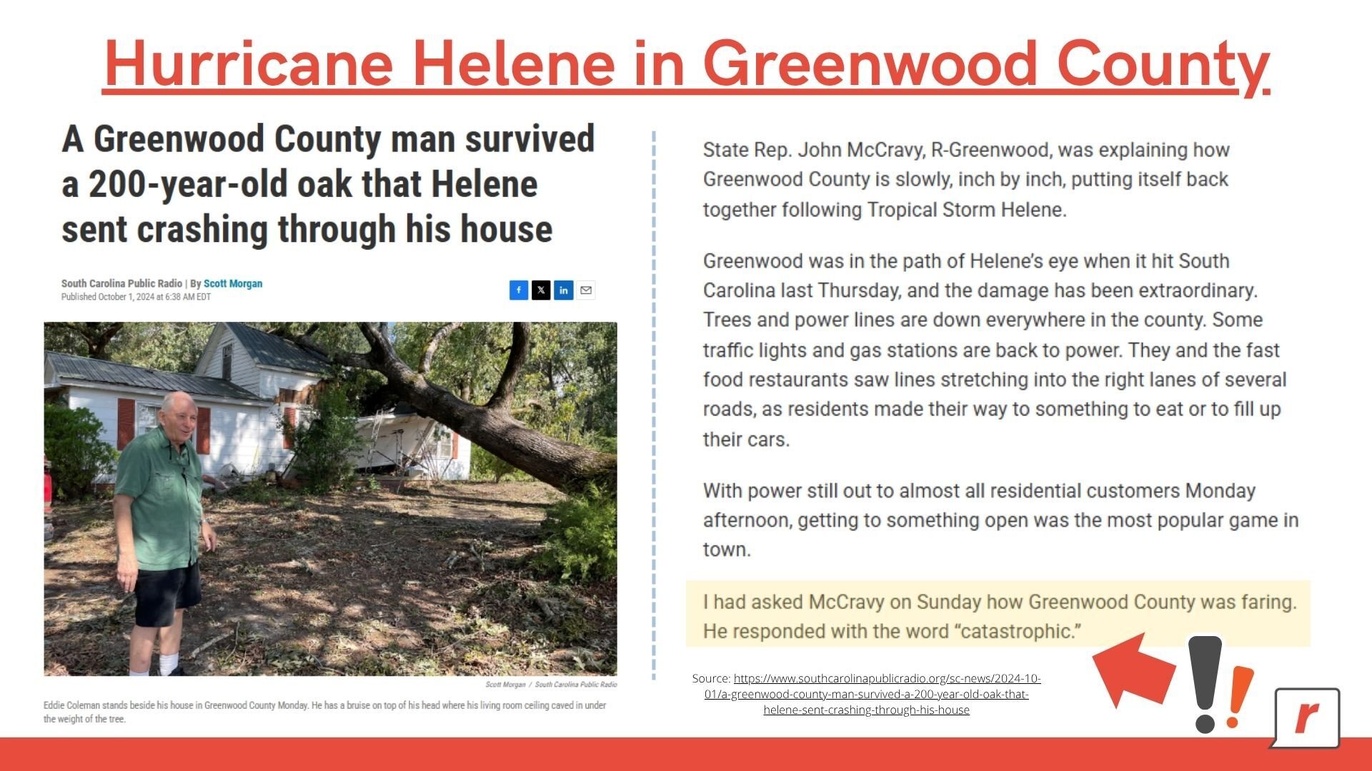 Hurricane Helene in Greenwood County - RumbleUp
