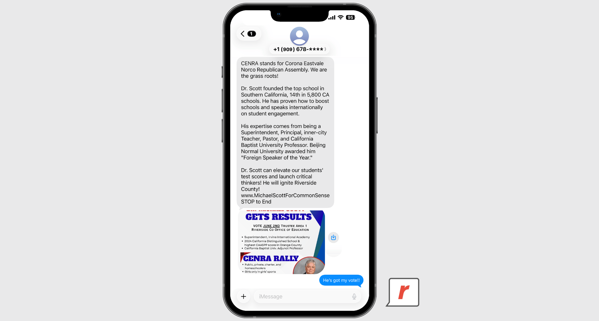 Dr. Scott - RumbleUp - Real Text Message Examples - MMS Image 3
