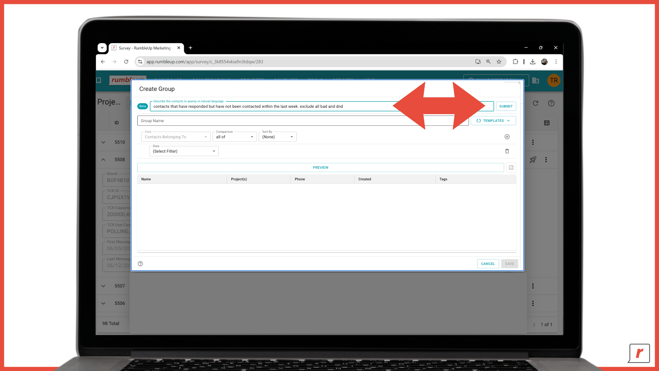 RumbleUp 3.0 - AI Segmentation Rules - Screenshot