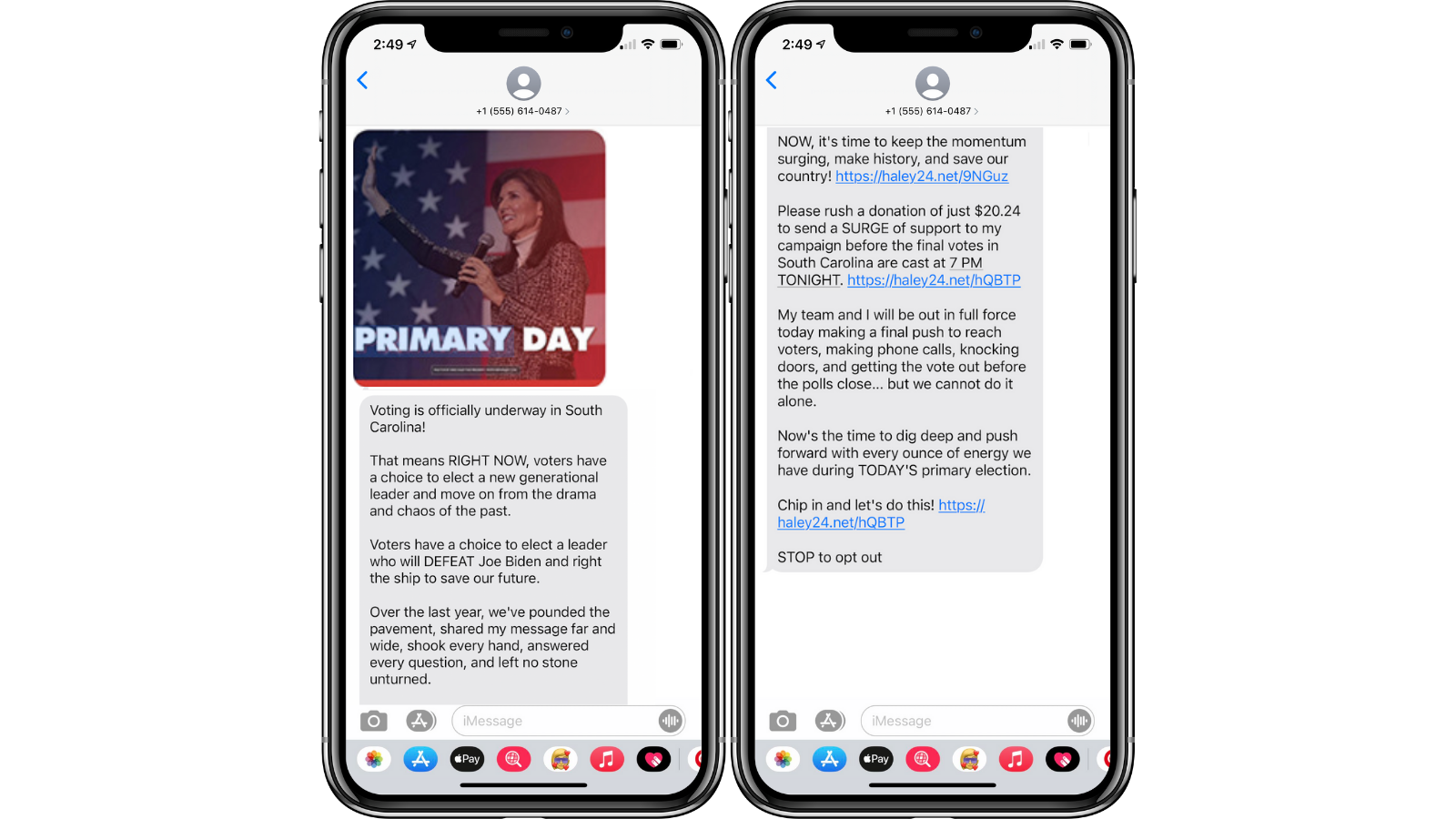 Nikki Haley's GOTV - Text Example