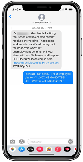 New York Governor Race - SMS Fundraising - Fundraising with Texting