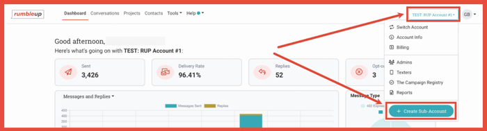 RumbleUp - Simplified Sub-Account Creation