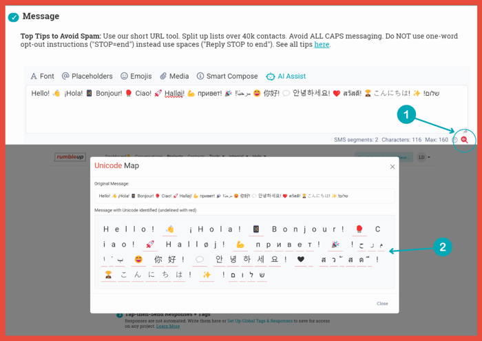 RumbleUp - Unicode Map Identifying and Managing Unicode Characters