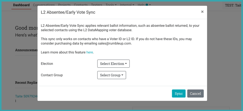 RumbleUp ABEV Data Synch Tool in the RumbleUp Portal