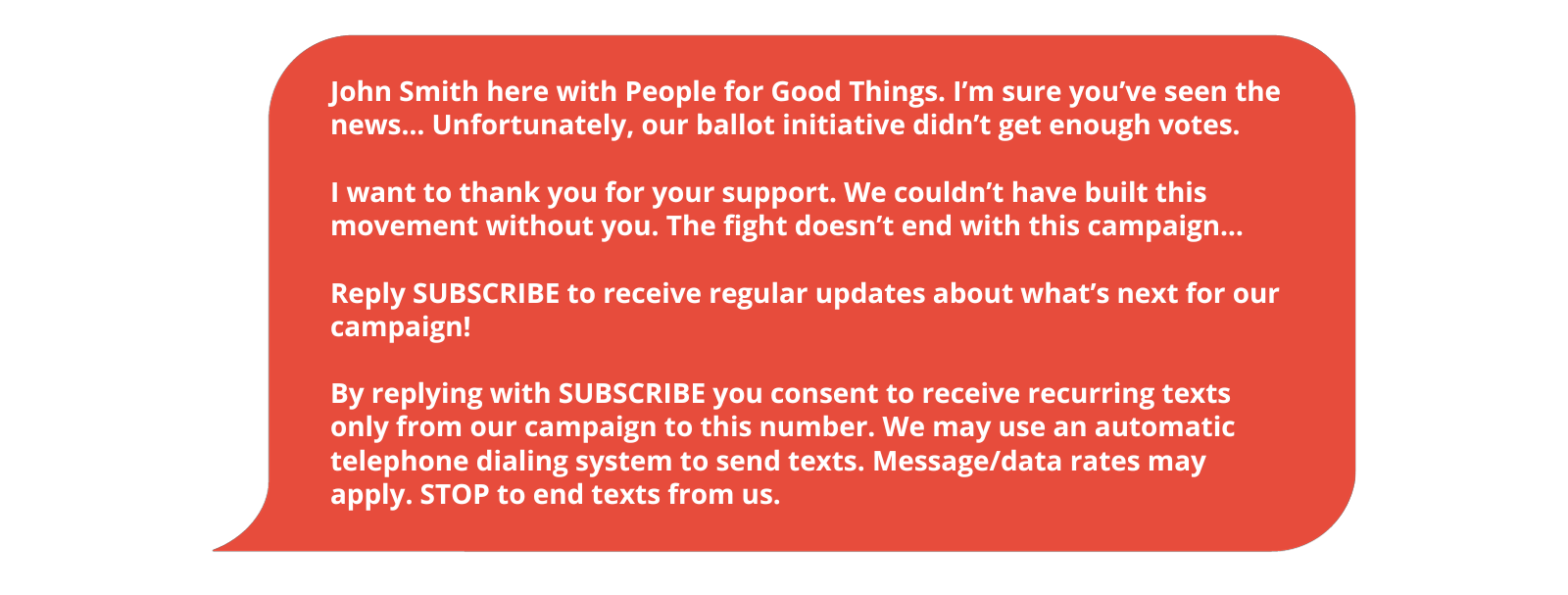The Fight Doesn’t Need To End On Election Night - example message