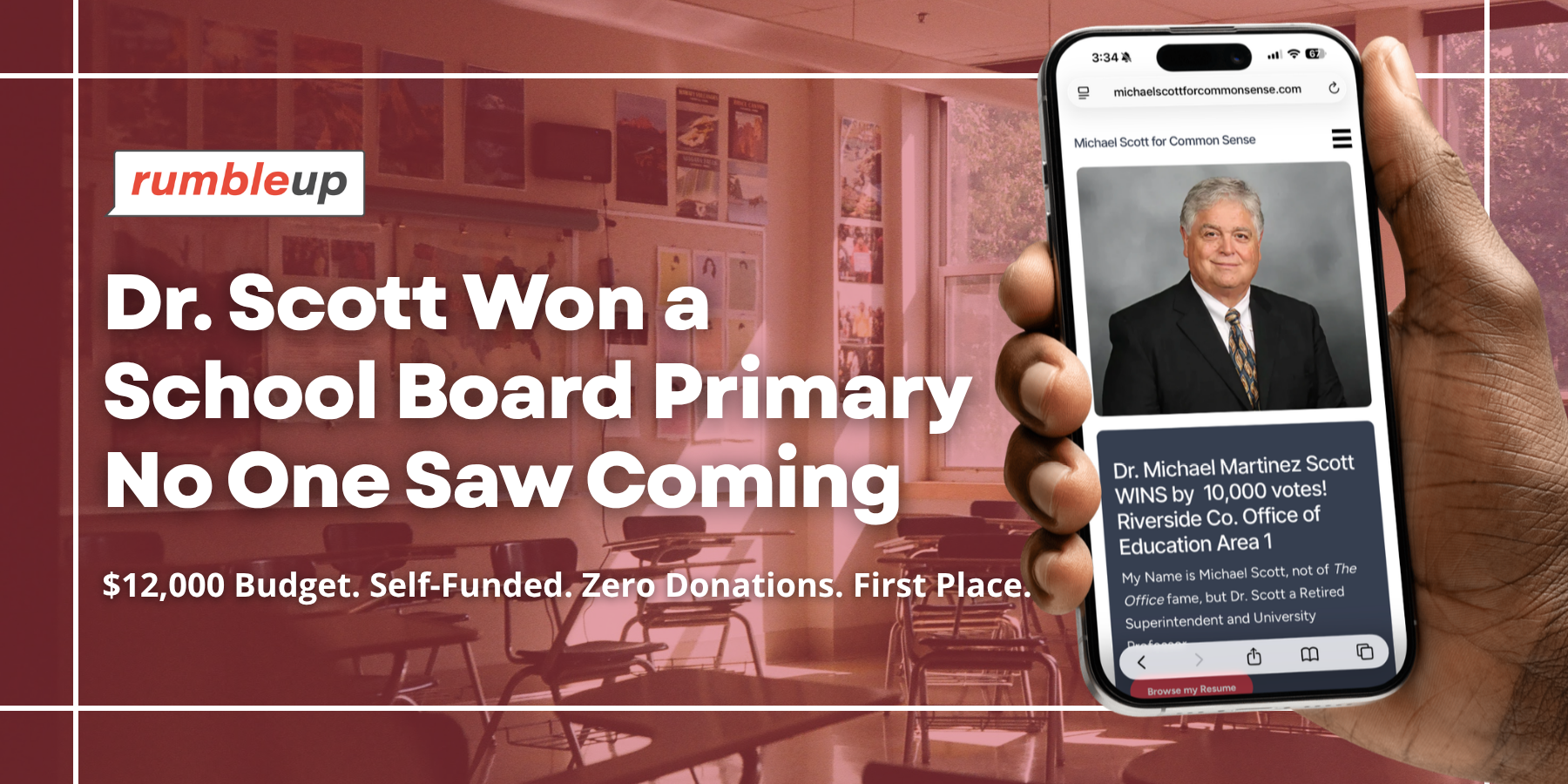 How Dr. Michael Martinez Scott, the Candidate No One Saw Coming, Won on a $12,000 Budget