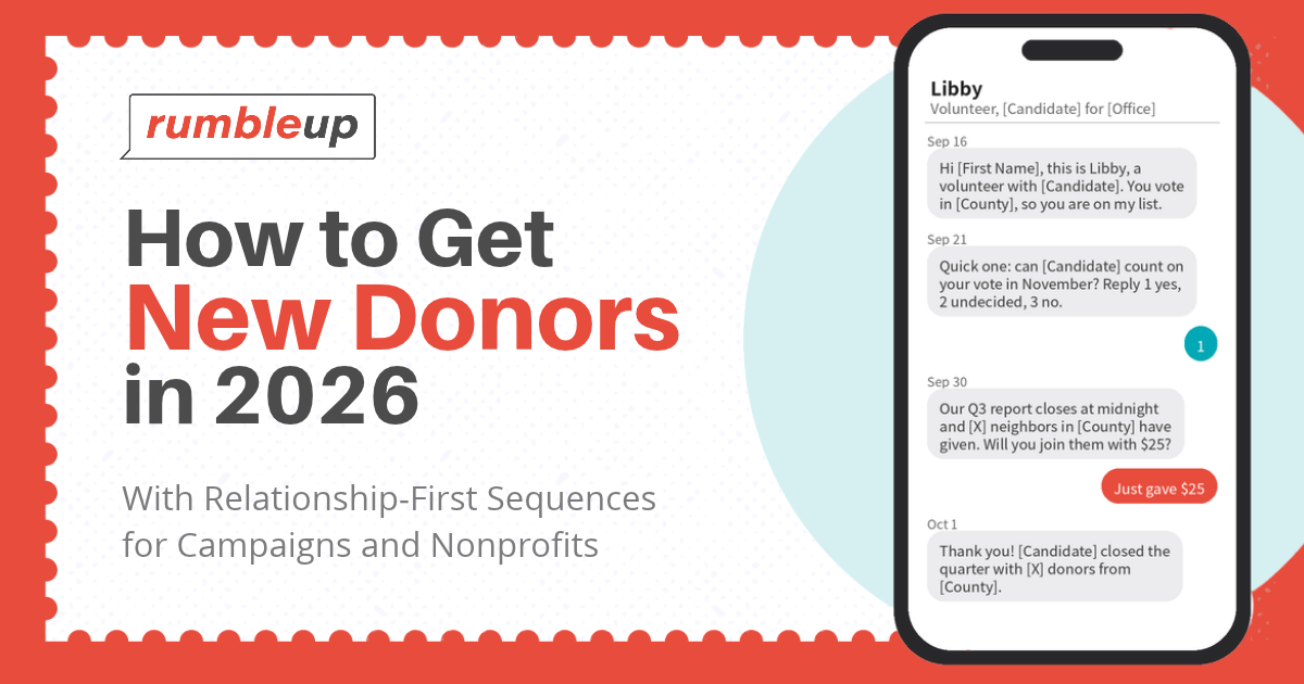 How to Get New Donors in 2026 With Relationship-First Texting Sequences for Campaigns and Nonprofits - Featured Image